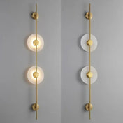 Applique murale 3 lumières marbre et métal doré moderne — vue 3