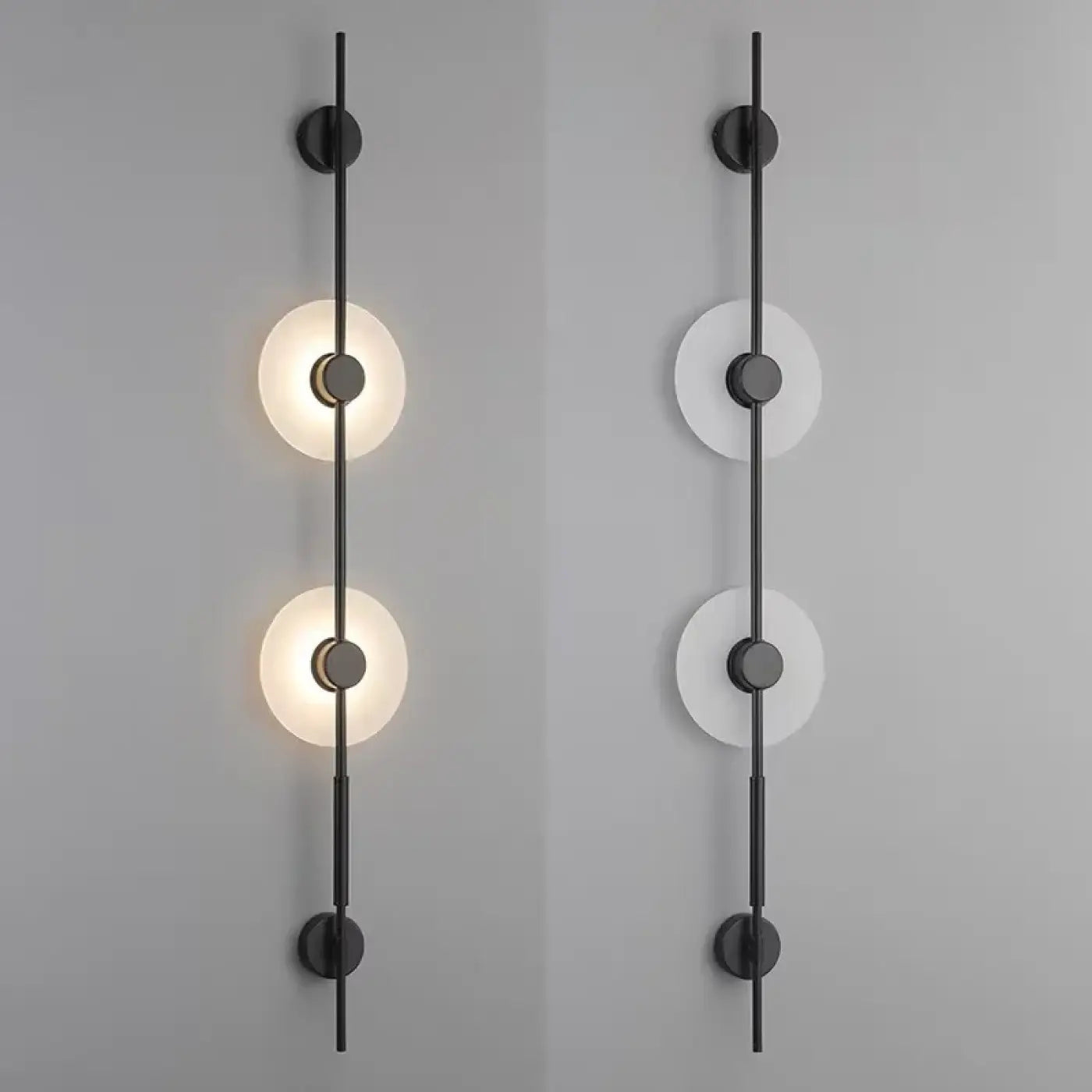Applique murale 3 lumières marbre et métal doré moderne — vue 4