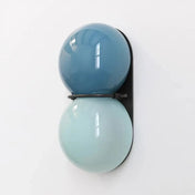 Applique murale à double boule en verre coloré design — vue 3