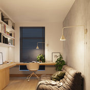 Applique murale abat-jour conique beige en acier industriel — vue 10