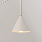 Applique murale abat-jour conique beige en acier industriel — vue 6