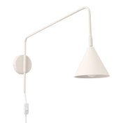 Applique murale abat-jour conique beige en acier industriel — vue 9