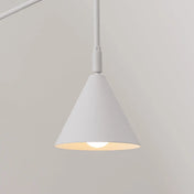 Applique murale abat-jour conique blanche en acier E14 — vue 6