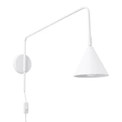 Applique murale abat-jour conique blanche en acier E14 — vue 9