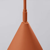 Applique murale abat-jour conique rouge ocre en acier E14 — vue 5