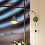 Applique murale abat-jour conique vert olive en acier E14 — vue 12