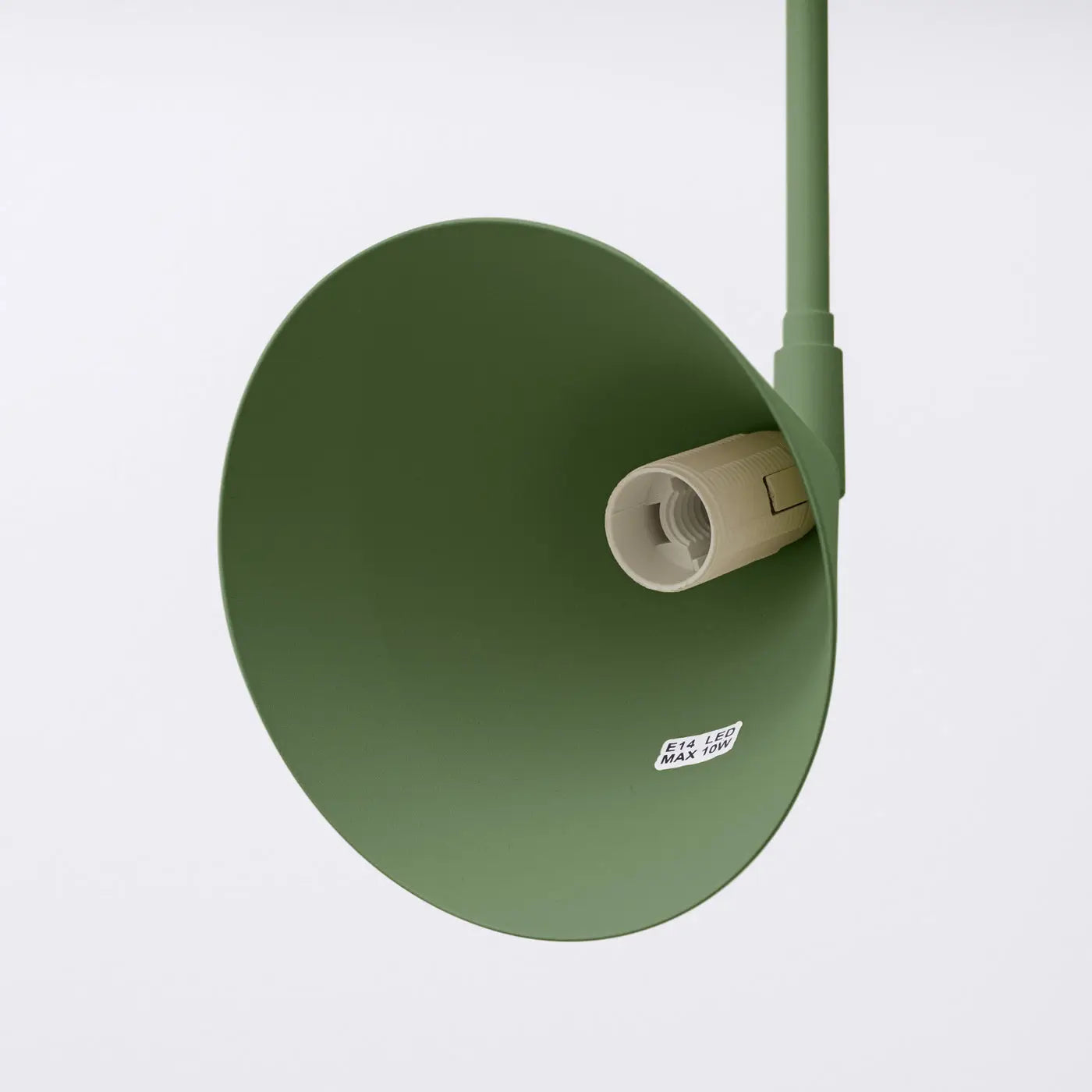 Applique murale abat-jour conique vert olive en acier E14 — vue 4