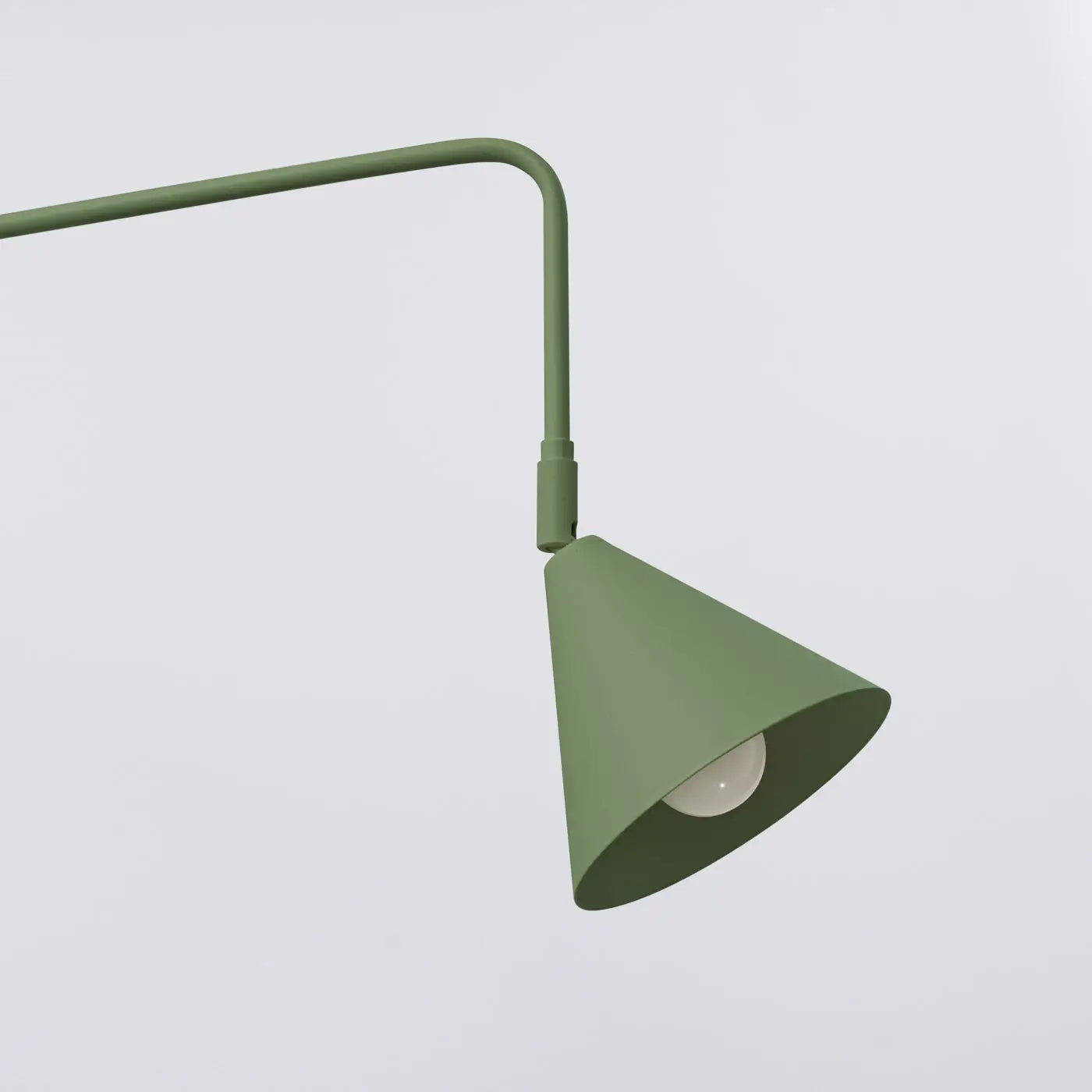 Applique murale abat-jour conique vert olive en acier E14 — vue 7