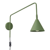 Applique murale abat-jour conique vert olive en acier E14 — vue 9