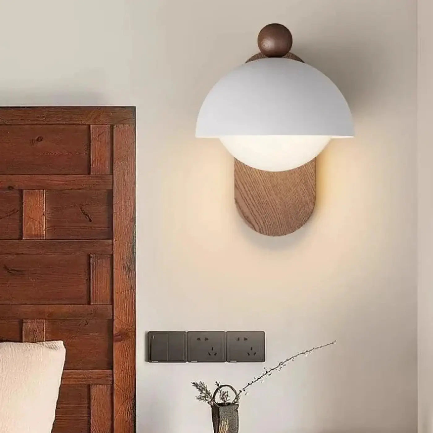 Applique murale aluminium noir ou blanc style nordique — vue 3
