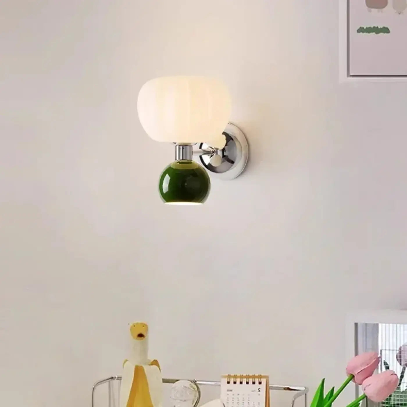 Applique murale arrondie en métal pour tête de lit — vue 2