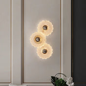 Applique murale Art Déco dorée 5 lumières en verre — vue 1