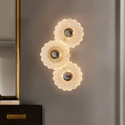 Applique murale Art Déco dorée 5 lumières en verre — vue 2