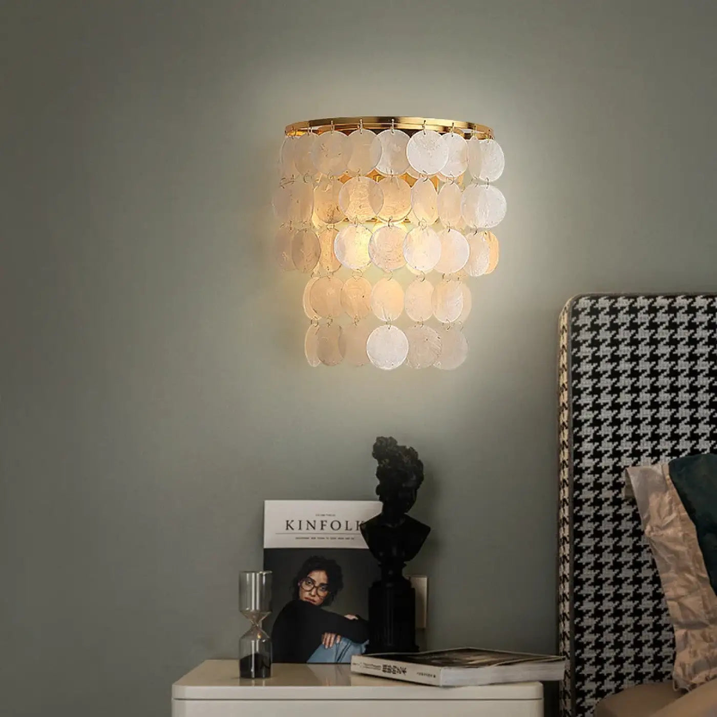 Applique murale art déco dorée et argentée à dégradé — vue 1
