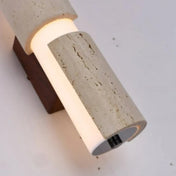 Applique murale Art Déco pierre et métal beige LED — vue 3