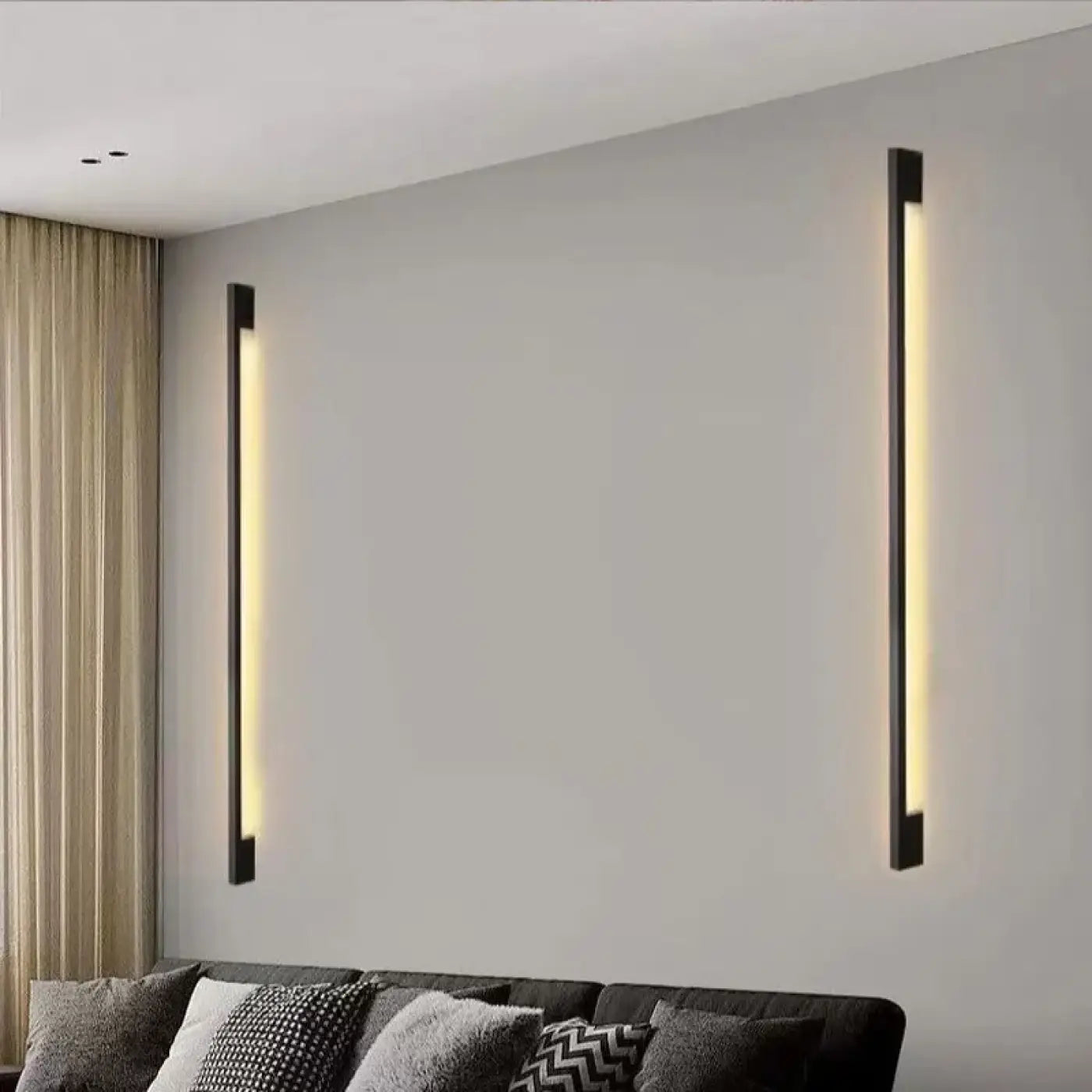 Applique murale barre LED noire intensité réglable — vue 3