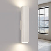 Applique murale beige cannelée en aluminium LED — vue 1