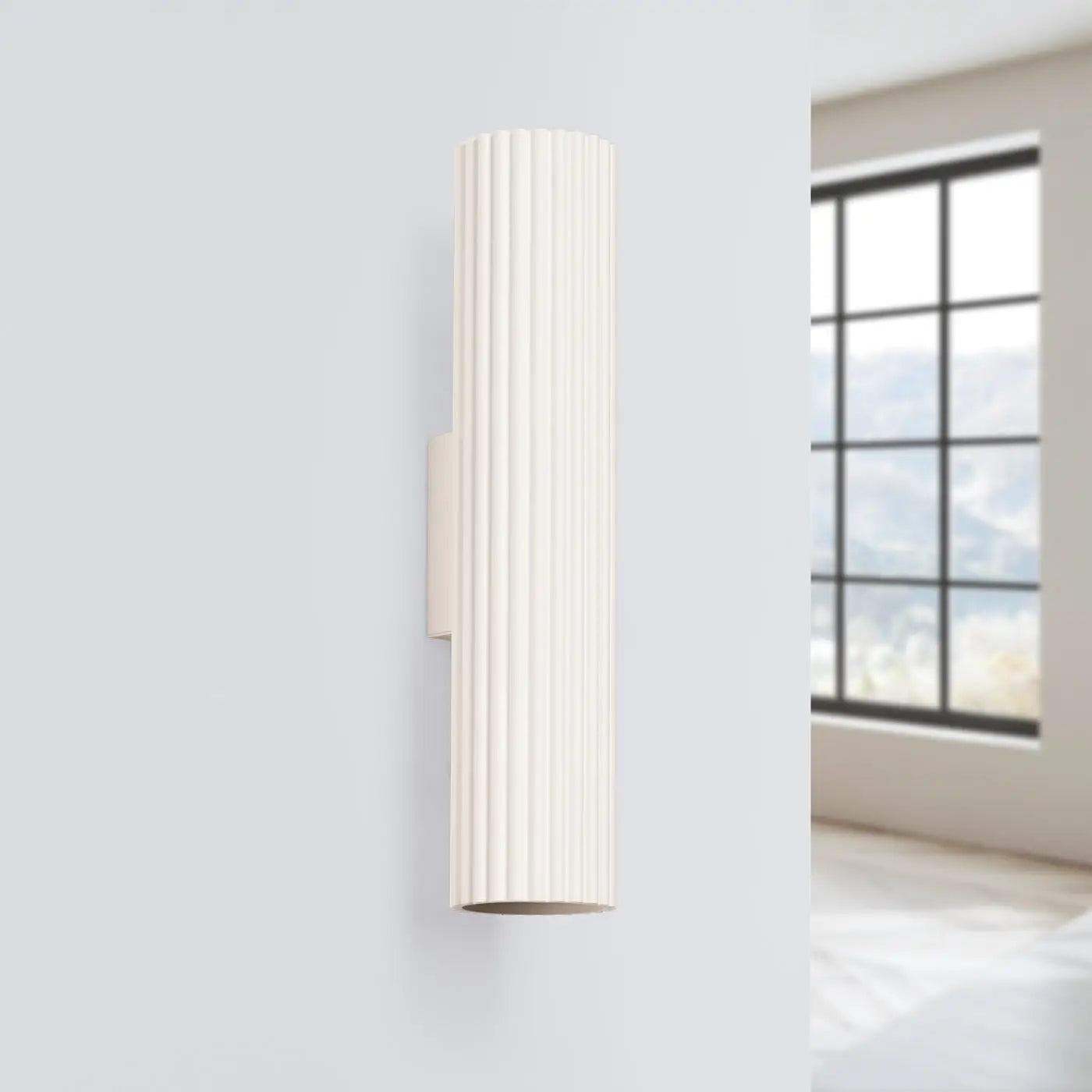 Applique murale beige cannelée en aluminium LED — vue 2