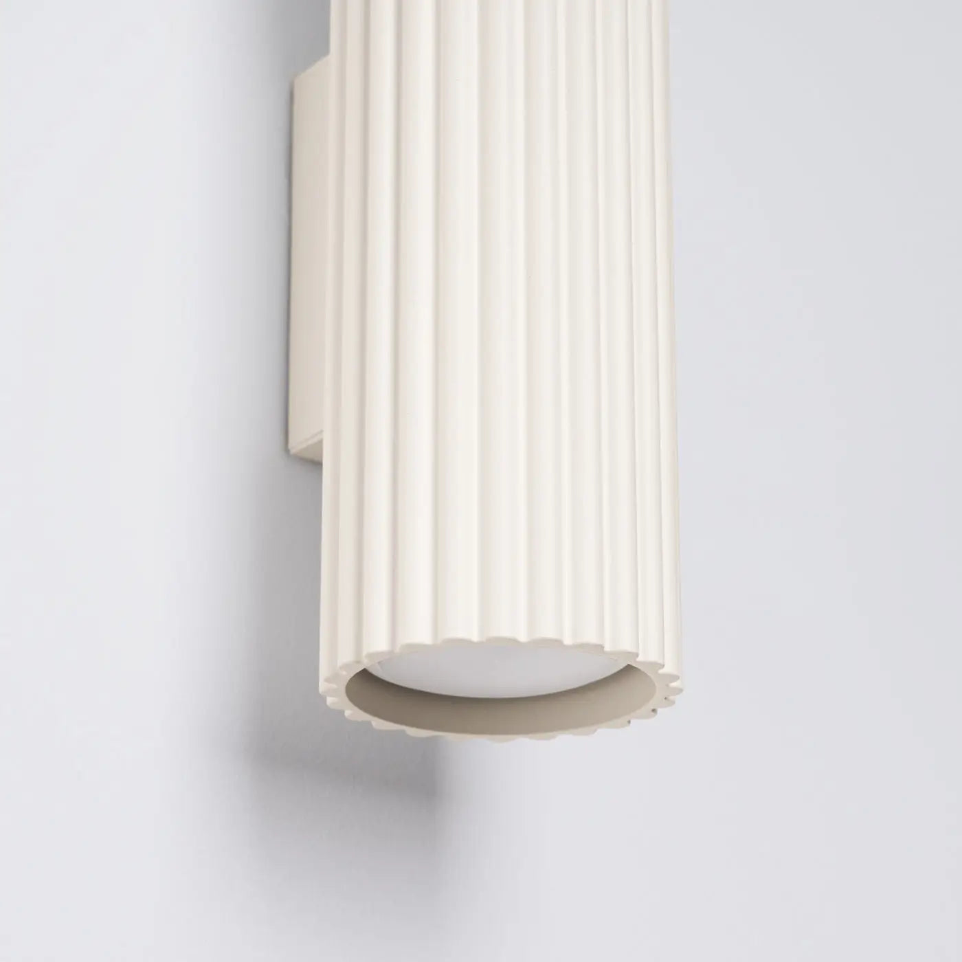 Applique murale beige cannelée LED double faisceau — vue 4