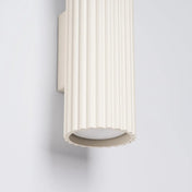 Applique murale beige cannelée LED double faisceau — vue 4