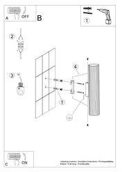 Applique murale blanche cannelée LED double faisceau — vue 11