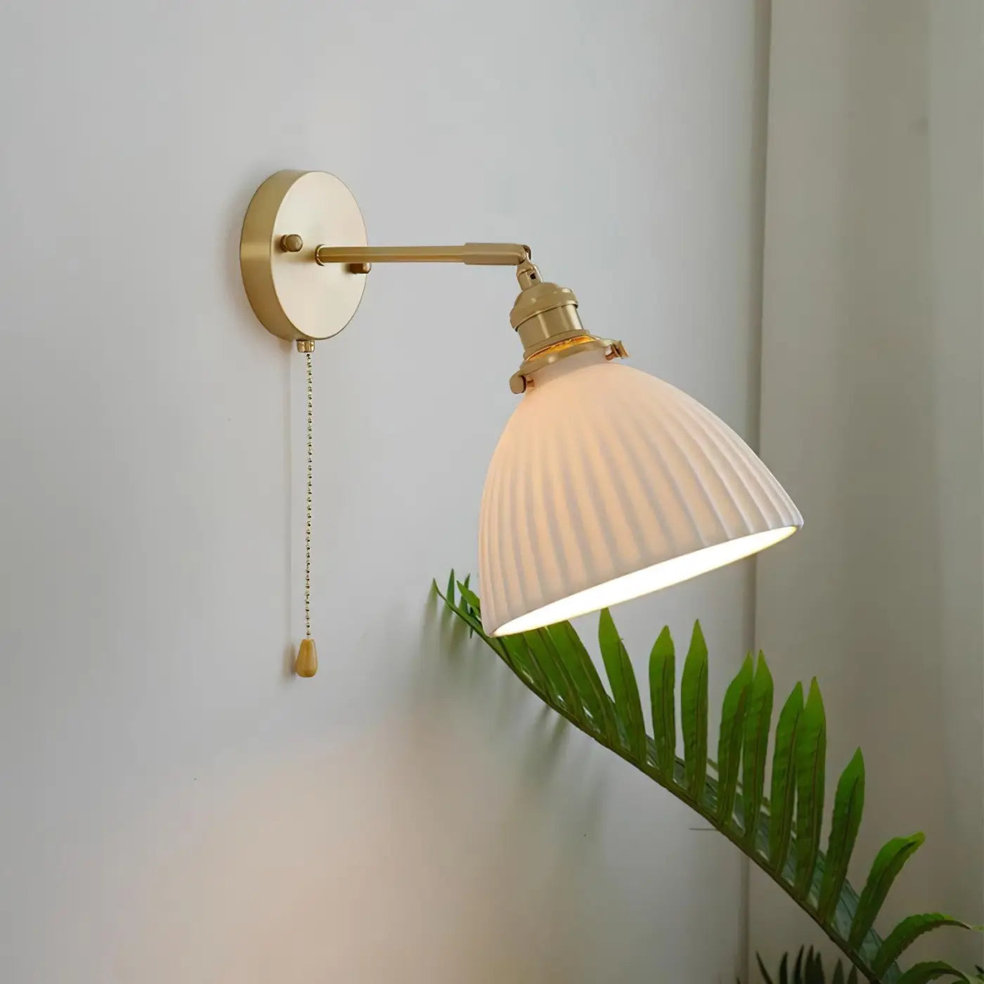 Applique murale blanche et dorée style vintage E27 — vue 3