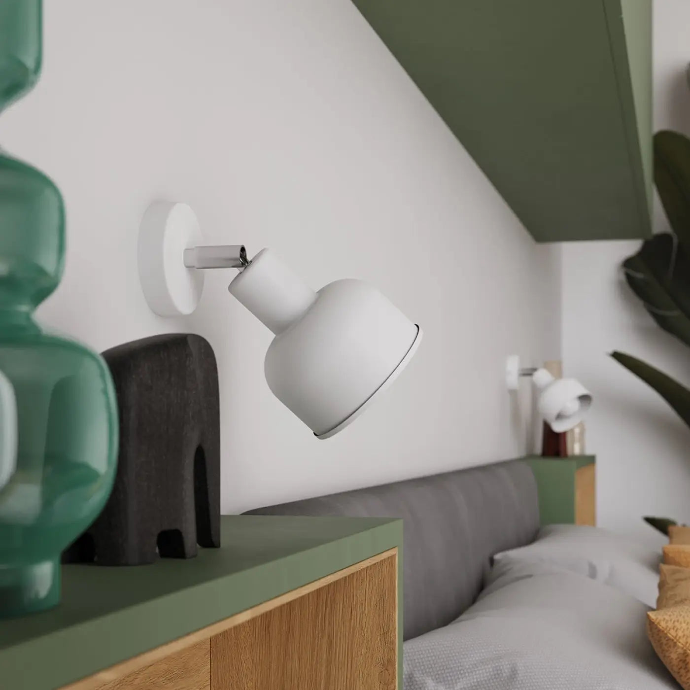 Applique murale blanche LED style industriel orientable — vue 11