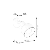 Applique murale blanche LED style industriel orientable — vue 13