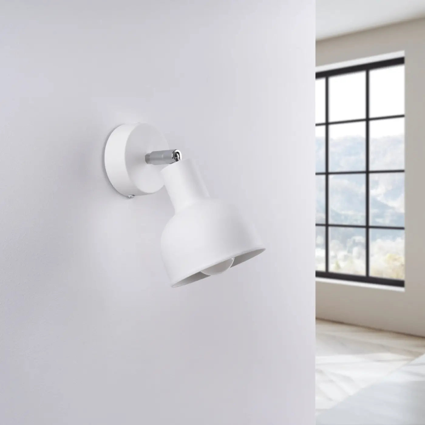 Applique murale blanche LED style industriel orientable — vue 2