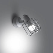 Applique murale blanche spot et grille en métal 4000K — vue 1