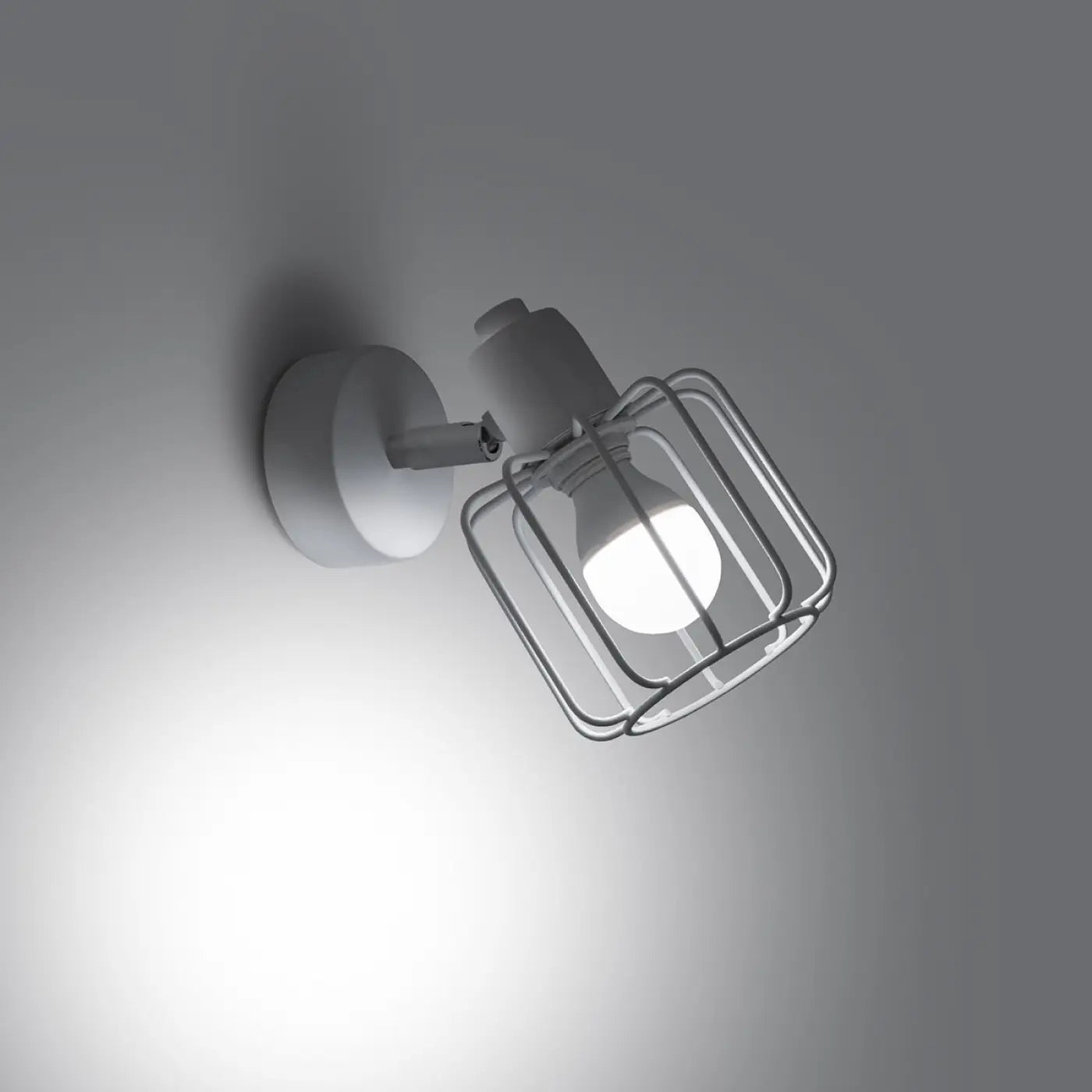 Applique murale blanche spot et grille en métal 4000K — vue 1