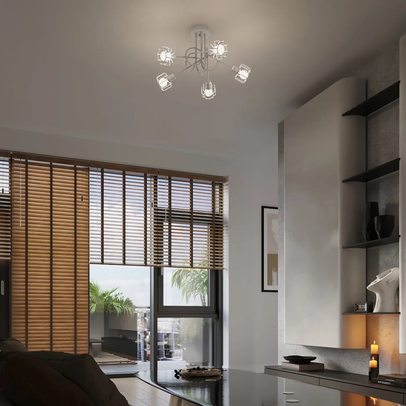 Applique murale blanche spot et grille en métal 4000K — vue 6