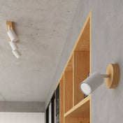 Applique murale bois et métal avec spot blanc moderne — vue 5