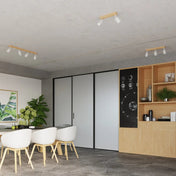 Applique murale bois et métal avec spot blanc moderne — vue 7