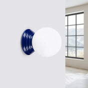 Applique murale boule céramique bleu ultramarine IP44 — vue 2