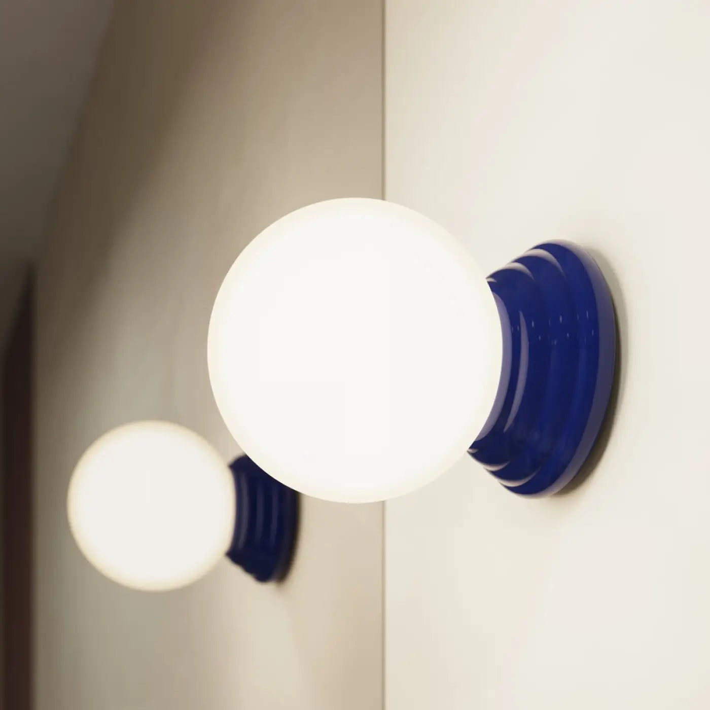 Applique murale boule céramique bleu ultramarine IP44 — vue 9
