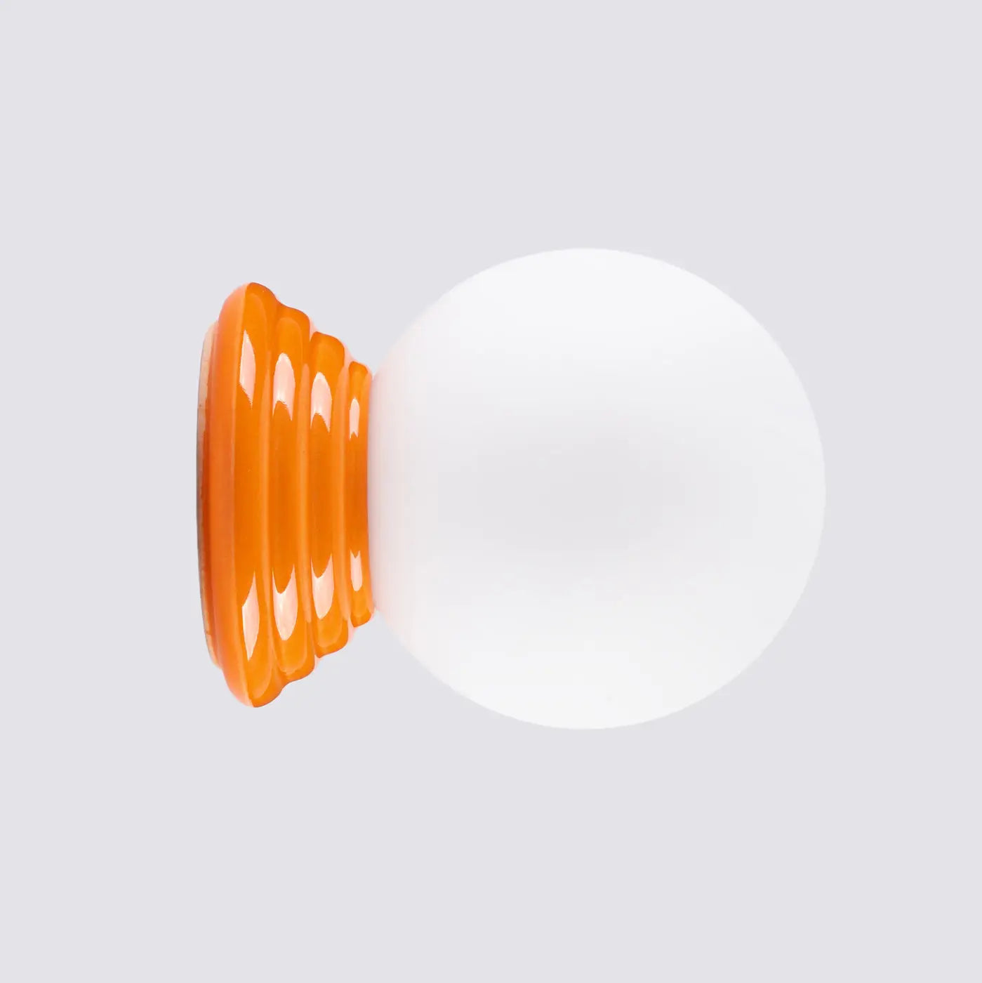 Applique murale boule céramique orange opaline IP44 — vue 4