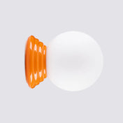Applique murale boule céramique orange opaline IP44 — vue 4