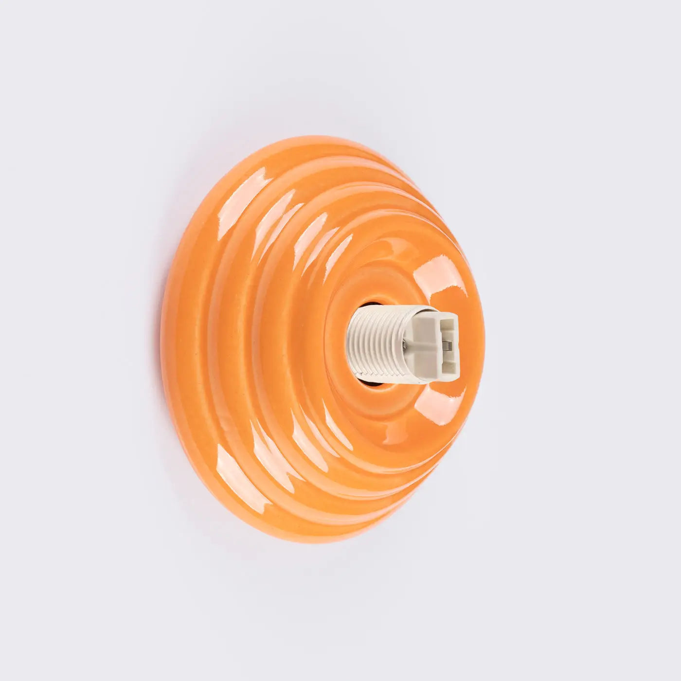 Applique murale boule céramique orange opaline IP44 — vue 5
