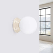 Applique murale boule en céramique beige minimaliste — vue 2