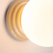 Applique murale boule en céramique beige minimaliste — vue 4