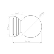 Applique murale boule opaline blanche céramique G9 — vue 12