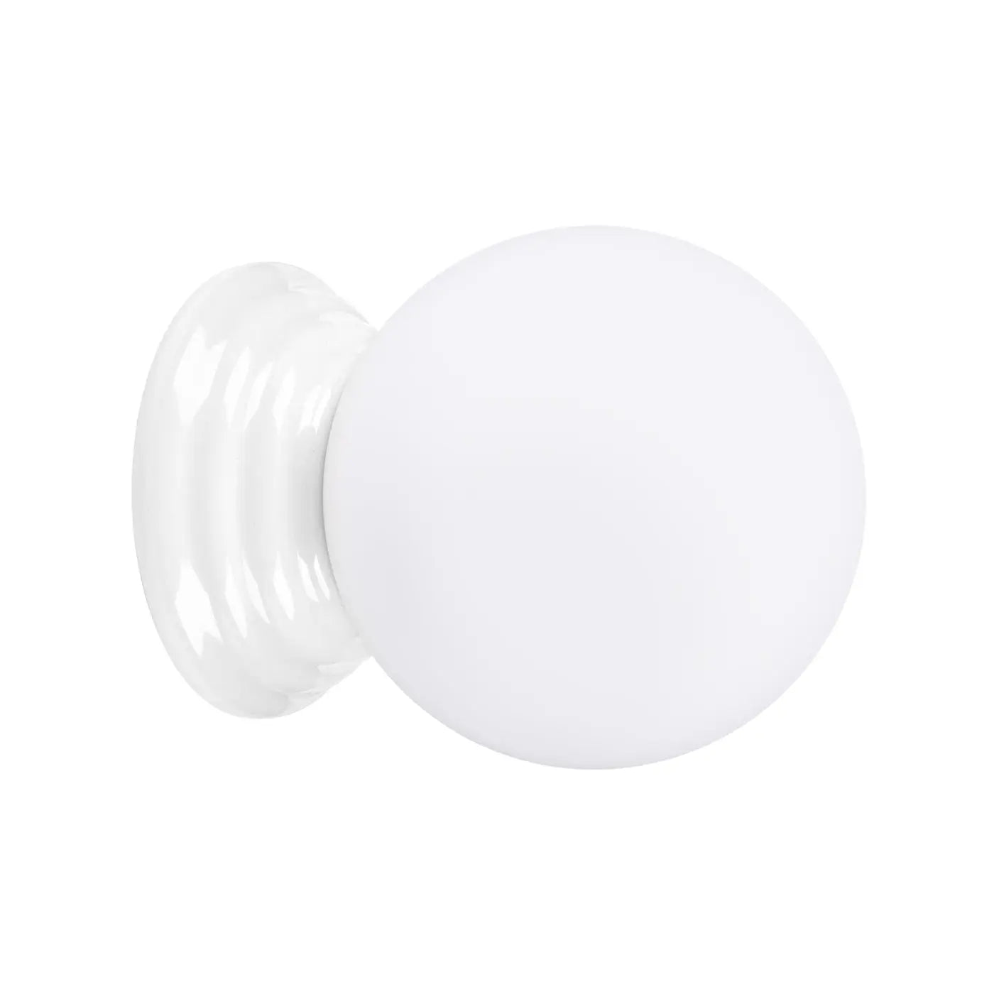 Applique murale boule opaline blanche céramique G9 — vue 3