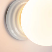 Applique murale boule opaline blanche céramique G9 — vue 4