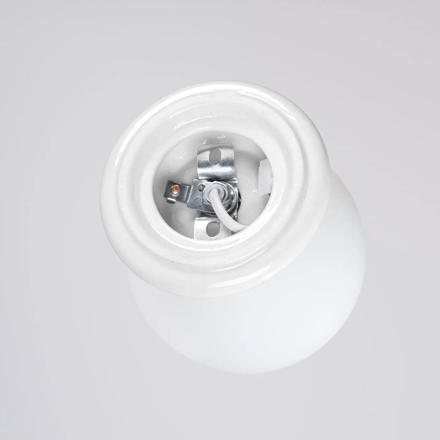 Applique murale boule opaline blanche céramique G9 — vue 7