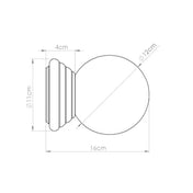 Applique murale boule opaline jaune céramique IP44 — vue 12