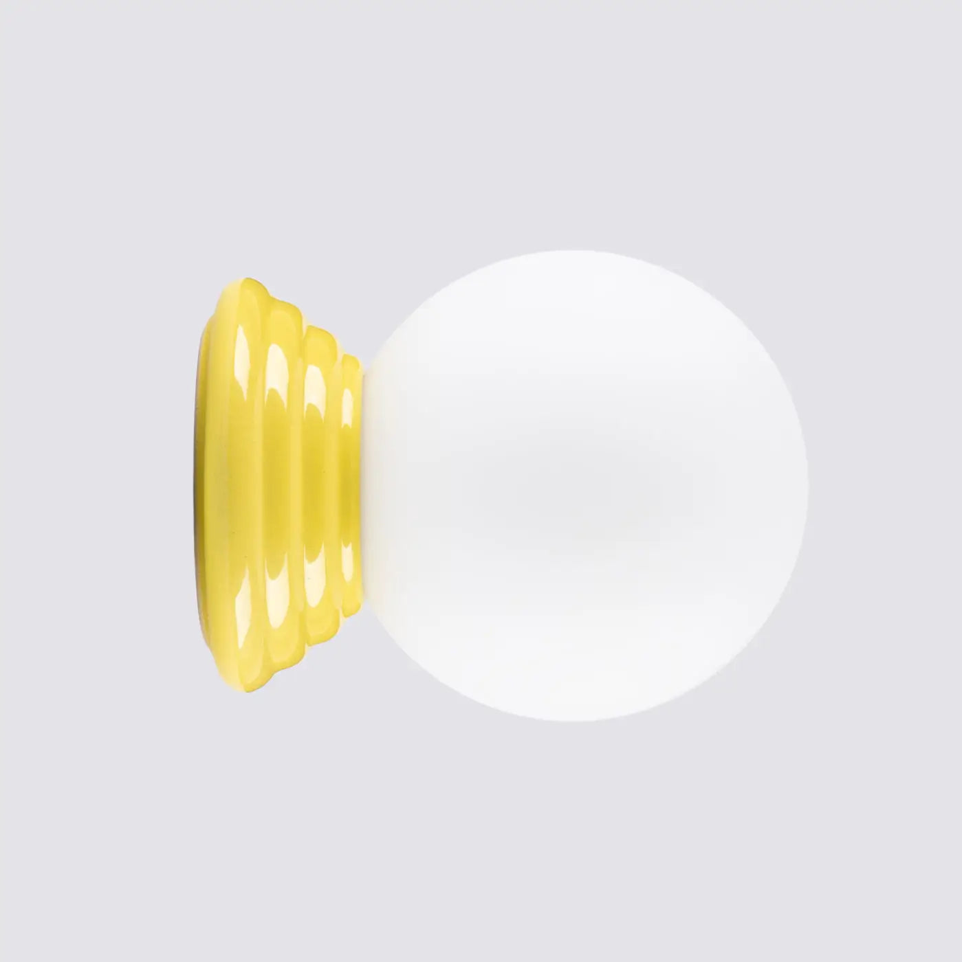 Applique murale boule opaline jaune céramique IP44 — vue 4