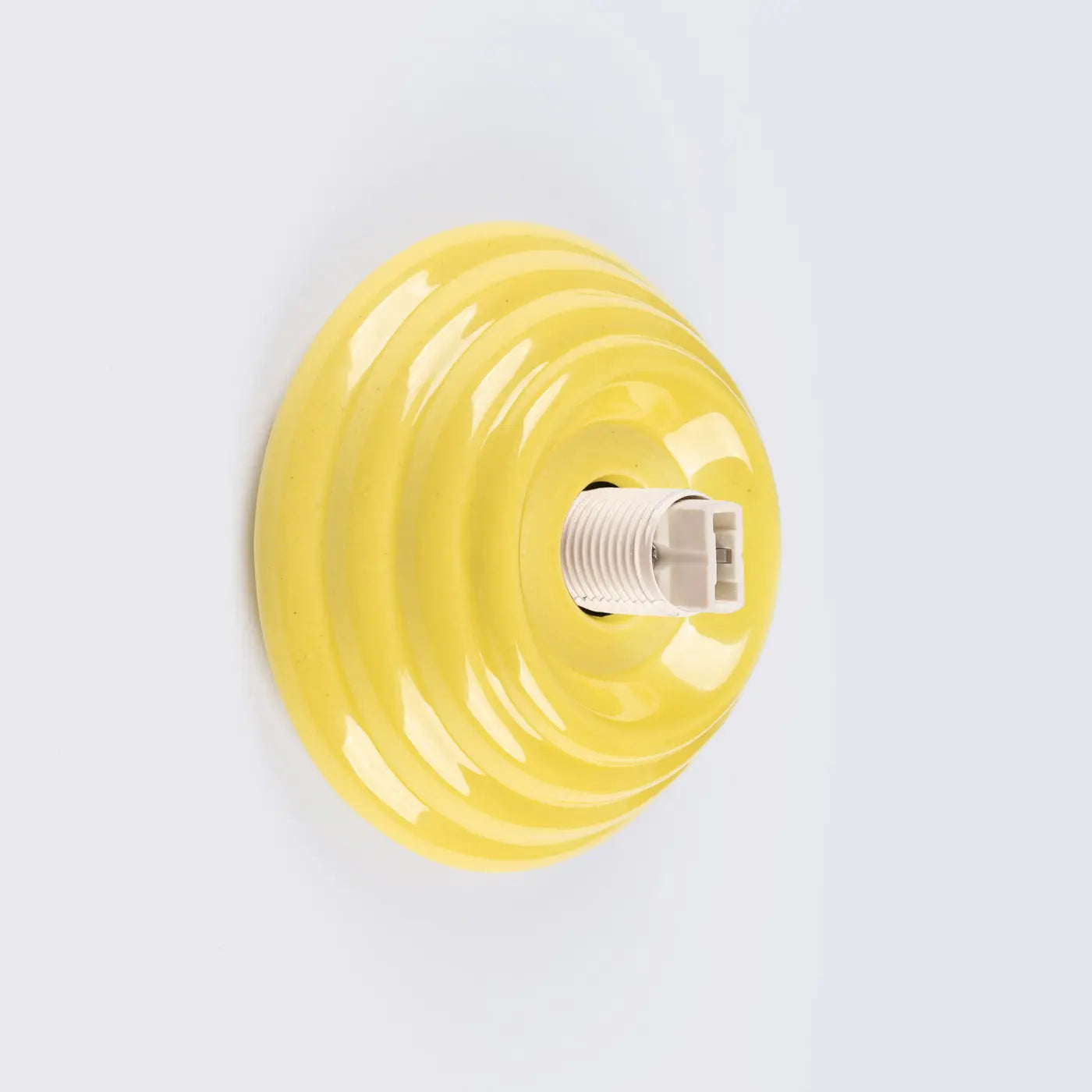 Applique murale boule opaline jaune céramique IP44 — vue 5