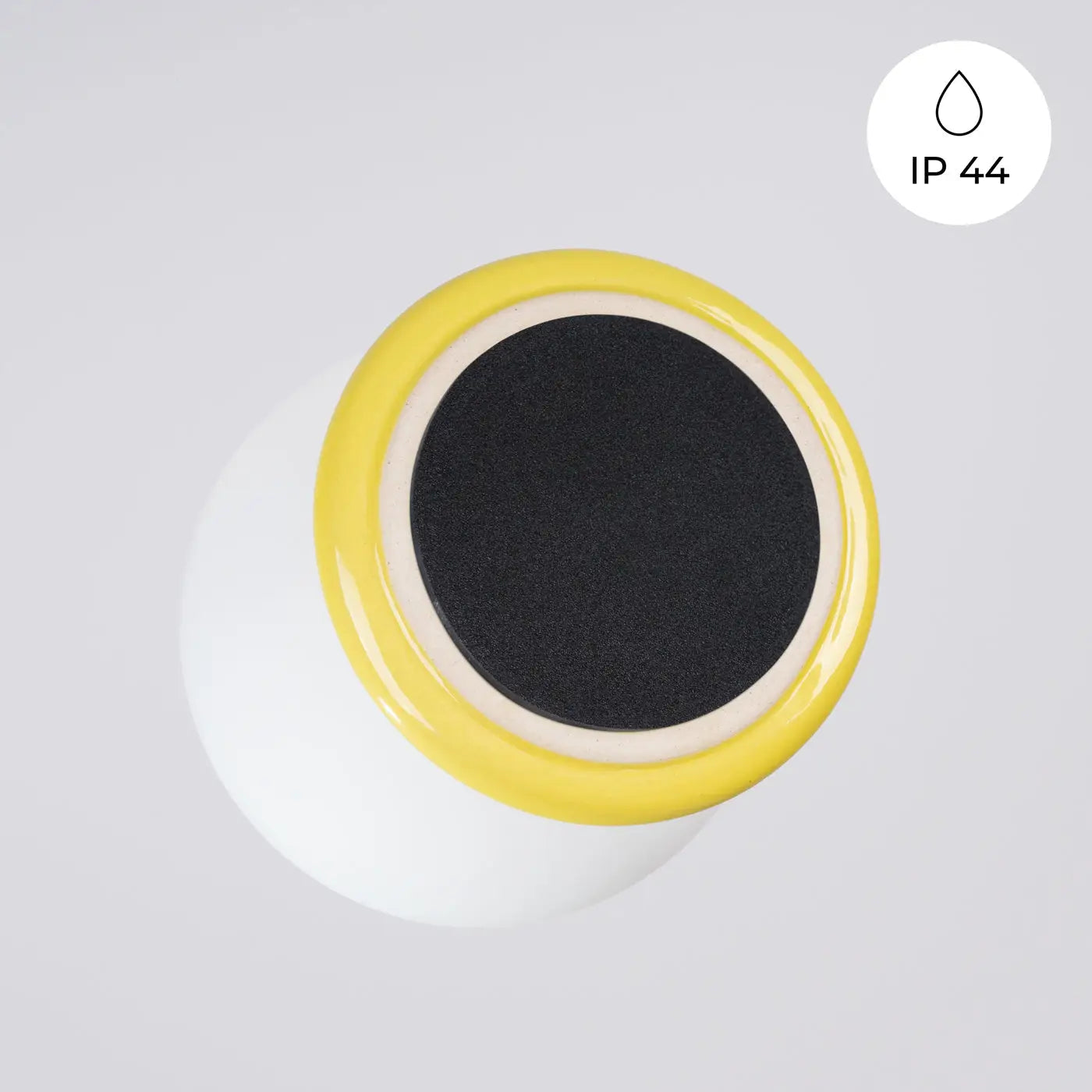 Applique murale boule opaline jaune céramique IP44 — vue 7