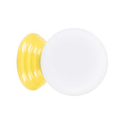 Applique murale boule opaline jaune céramique IP44 — vue 8